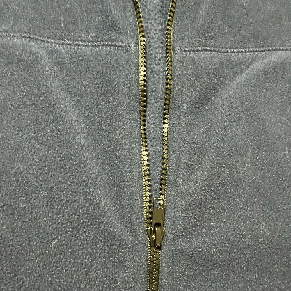 J. Crew Navy Blue Fleece Full-Zip Vest Mens Size Large Zipper Pickets Spring